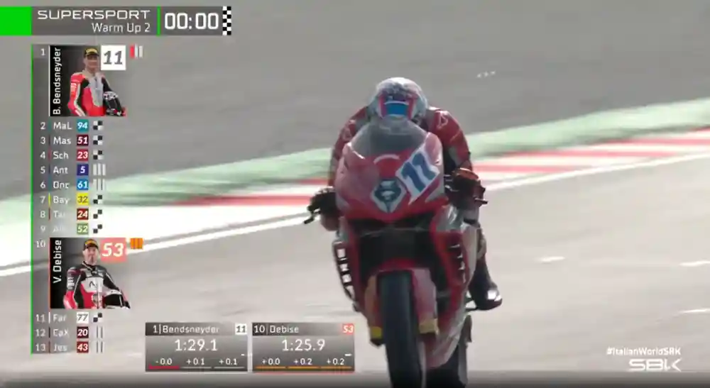 Hasil Warm Up 2 WSSP Italia 2025: Bo Bendsneyder Terdepan 1 Hasil Warm Up 2 WSSP Italia 2025