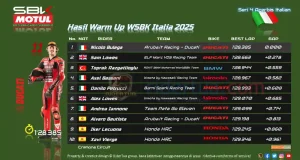 Hasil Warm Up WSBK Italia 2025
