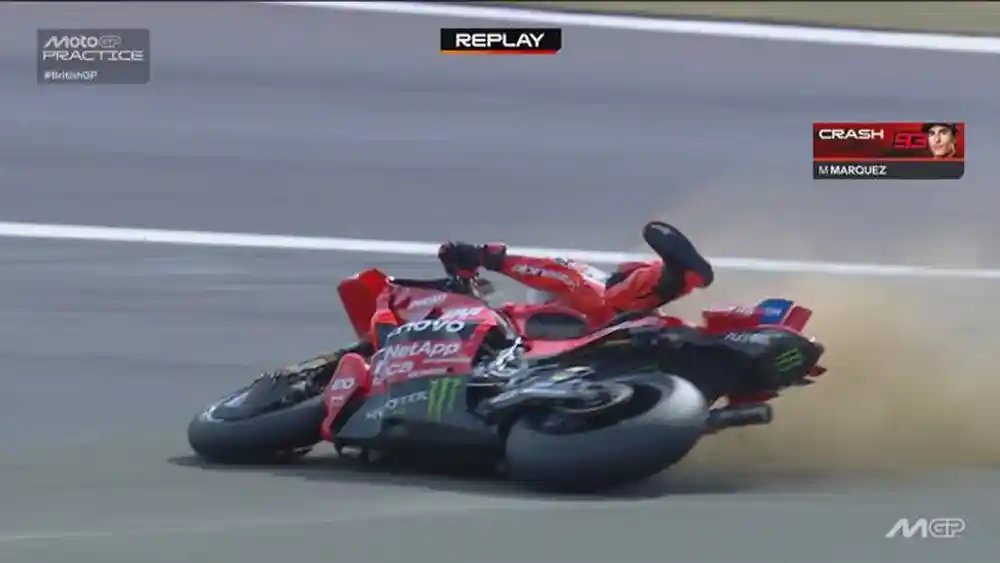 Marc Marquez : Saya Kesulitan Hari Ini Melebihi Qatar Tapi Tahu Penyebabnya 1 Marc Marquez Crash