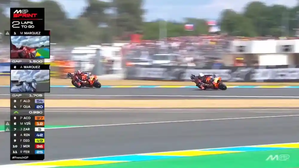 Maverick Vinales : Berkali-kali Mencoba Overtake Acosta, Tapi Sulit Menyalip Motor KTM! 1 Maverick Vinales - Pedro Acosta