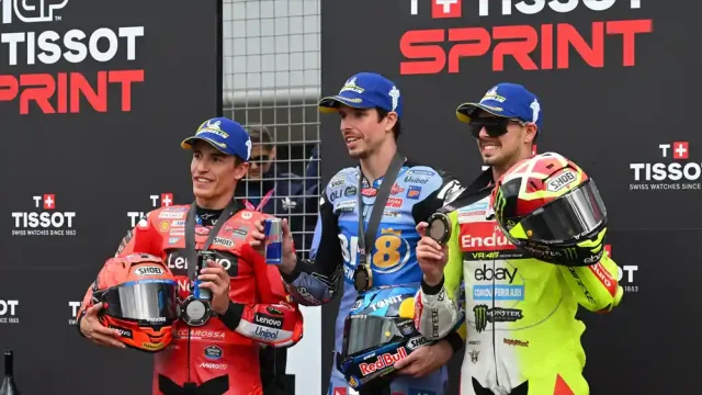 Podium Sprint MotoGP Inggris 2025 Podium Sprint MotoGP Inggris 2025 - Silverstone