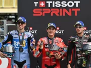 Alex Marquez Membantah Tuduhan ‘Ogah’ Menyalip Kakaknya Alex Marquez -Marc Marquez - Marco Bezzecchi, Podium Sprint Assen 2025