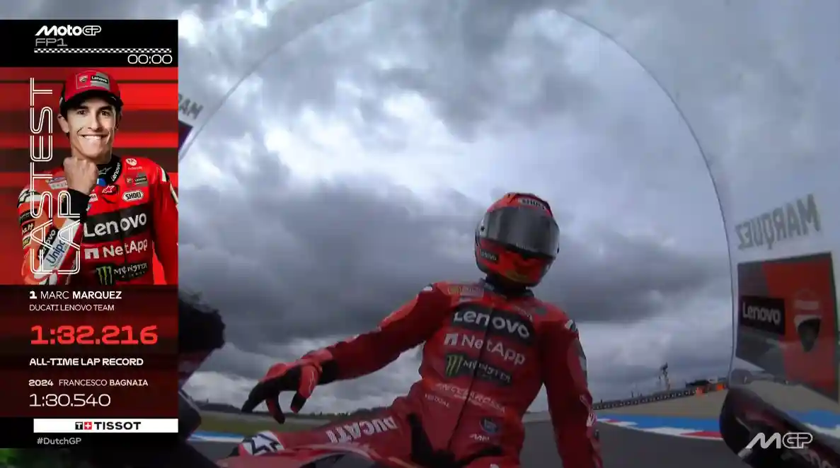 Hasil FP1 MotoGP Belanda 2025: Marc Marquez Tercepat Meski Crash! 1 Hasil FP1 MotoGP Belanda 2025