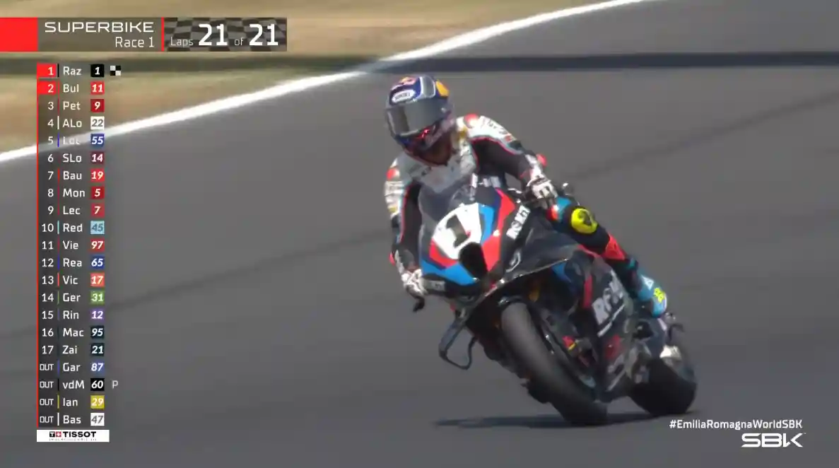 Hasil Race 1 WSBK Emilia-Romagna 2025: Toprak Razgatlioglu Menang 1 Hasil Race 1 WSBK Emilia-Romagna 2025