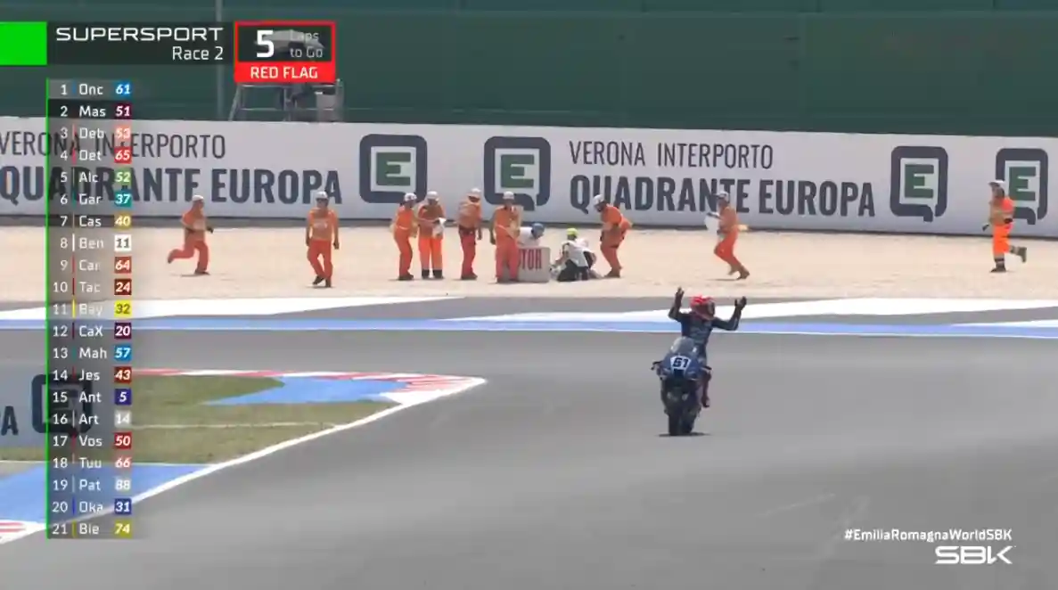 Hasil Race 2 WSSP Emilia-Romagna 2025: Can Oncu Menang, Manzi Crash, Red Flag 1 Hasil Race 2 WSSP Emilia-Romagna 2025
