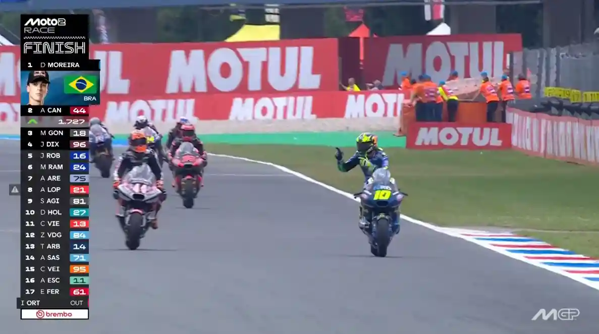 Hasil Race Moto2 Belanda 2025: Diogo Moreira Menang 1 Hasil Race Moto2 Belanda 2025
