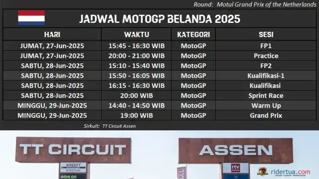 Jadwal MotoGP Belanda Jadwal MotoGP Belanda