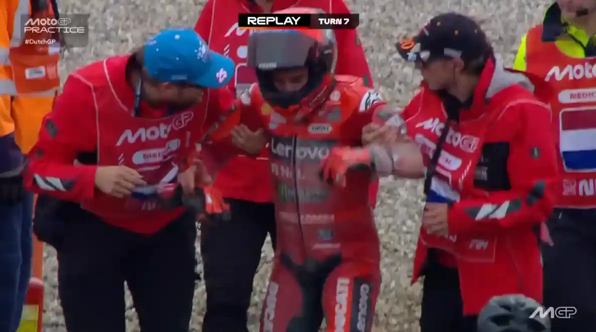 Hasil Practice MotoGP Belanda 2025: Fabio Quartararo Tercepat 1 Marc Marquez - Crash