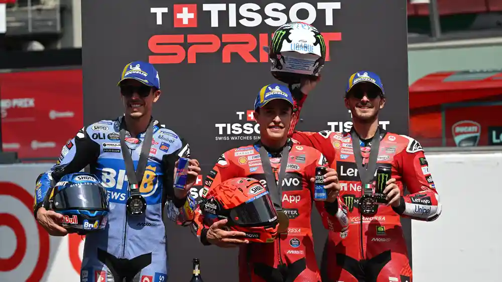 Klasemen Pembalap Usai Sprint MotoGP Italia 2025 1 Podium Sprint MotoGP Italia 2025