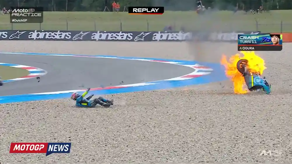Peringkat Crash MotoGP Usai Seri Belanda 2025: Marc Marquez 'Cuma' Jatuh 7 Kali 1 Ai Ogura - Crash