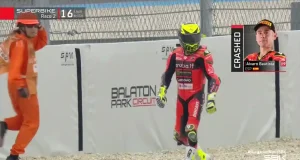 Hasil Race 2 WSBK Hungaria 2025 - Alvaro Bautista Crash