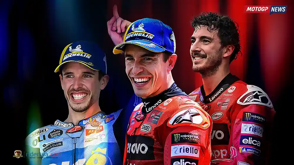 Drama Perebutan Runner-up MotoGP 2025: Alex Marquez Dikepung Bagnaia & Bezzecchi! 1 Alex Marquez - Marc Marquez - Pecco Bagnaia