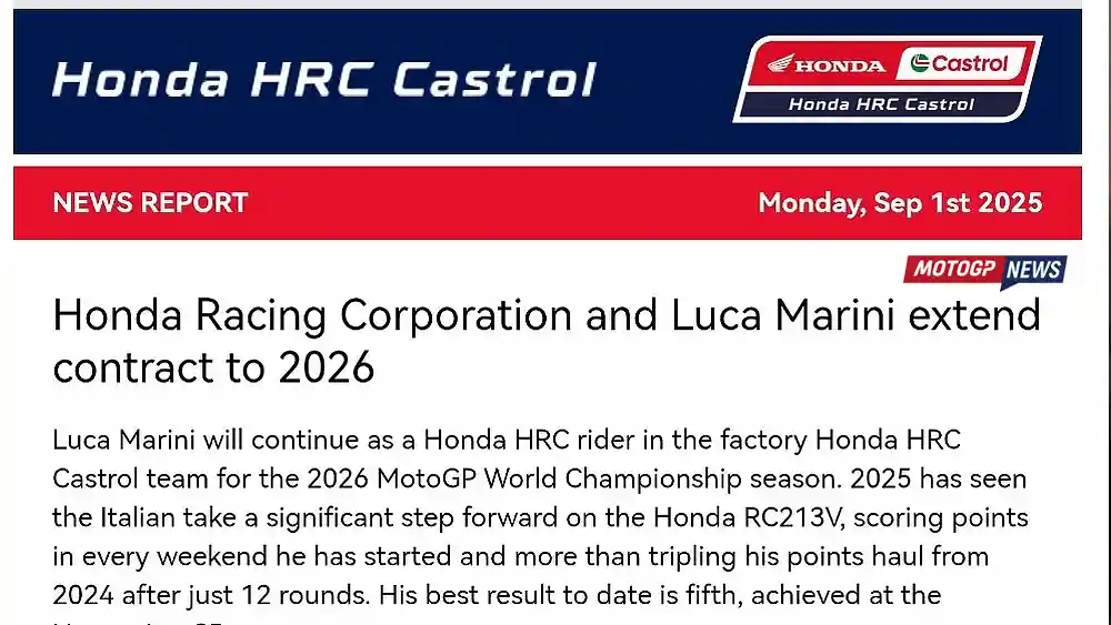 Official: Luca Marini Resmi Bergabung dengan Honda HRC 2026 1 Luca Marini Honda 2026
