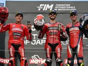 Marc Marquez - Pecco Bagnaia - Joan Mir , Podium Motegi Jepang 2025