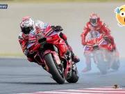 Marc Marquez - Pecco Bagnaia - motor berasap