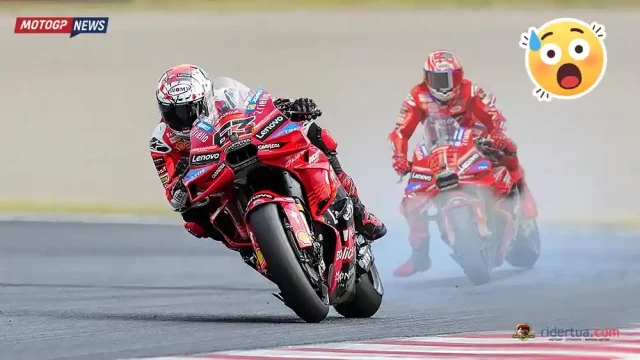 Marc Marquez - Pecco Bagnaia - motor berasap
