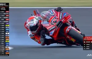 Motor Pecco Bagnaia Berasap