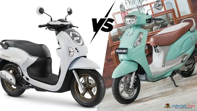 Skutik Bergaya Retro! Suzuki Access 125 vs Honda Scoopy Fitur dan Harga Beda Tipis