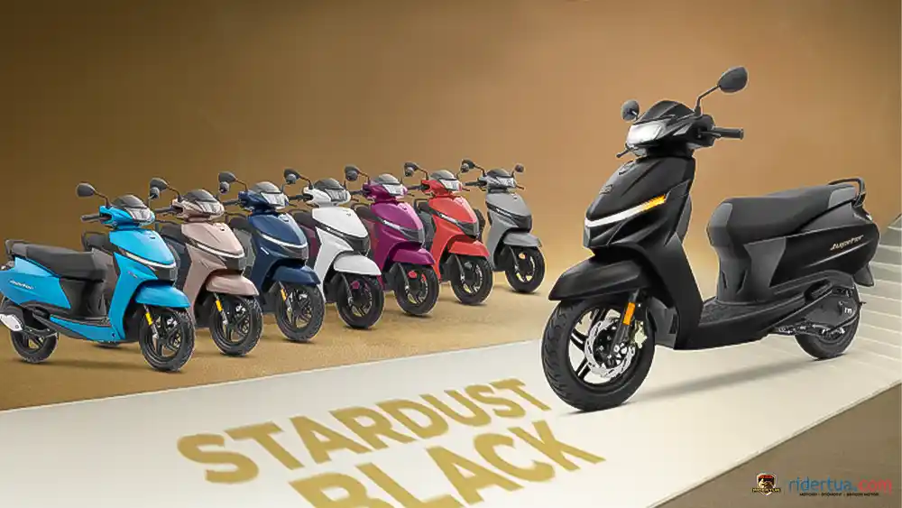 Warna Spesial Makin Elegan! TVS Jupiter Stardust Black Edition Harga Cuma Rp 17 Jutaan 2 TVS, Jupiter, TVS Jupiter, TVS Jupiter Stardust Black Edition, edisi spesial