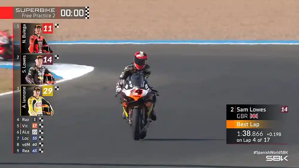 Hasil FP2 WSBK Spanyol 2025 di Jerez: Nicolo Bulega Tercepat Lagi 2 Hasil FP2 WSBK Spanyol 2025