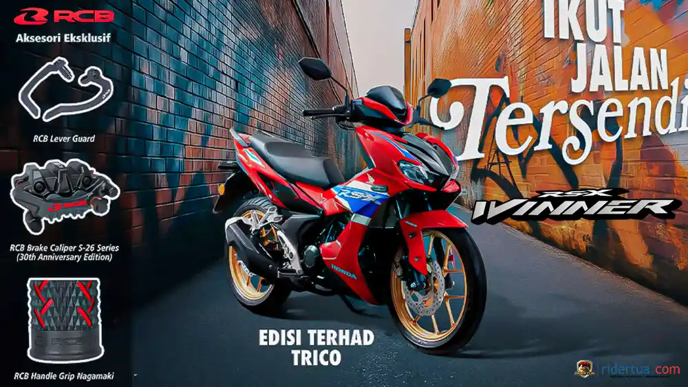Spesial Bebek Sport Honda RS-X Winner Tricolor Edition, Punya Aksesoris RCB! 3 Honda, Honda RS-X Winner, RS-X Winner, Honda RS-X Winner Tricolor Edition, edisi spesial, motor bebek sport