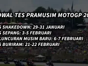 Jadwal Tes Pra-musim MotoGP 2026 untuk Musim Terakhir Motor 1000cc Jadwal Tes Pra-musim MotoGP 2026