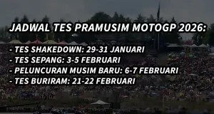 Jadwal Tes Pra-musim MotoGP 2026