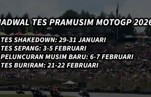 Jadwal Tes Pra-musim MotoGP 2026