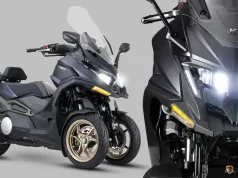 Garpu Depan Canggih! Kymco CV3 575 Motor Matik Roda Tiga Segera Dirilis