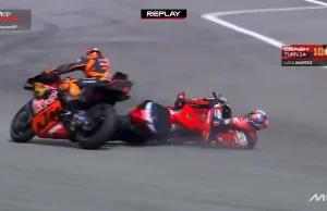 Luca Marini Crash : Itu Salah Saya, Saya Terlalu Ragu-ragu Saat Menyerang Pol Espargaro Luca Marini Crash
