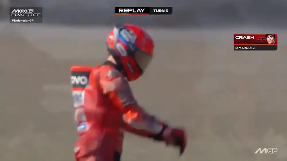 Marc Marquez: Di Mandalika Saya Tidak Akan Menang, Bahkan Podium pun Sulit...Masih Angker Buatnya? 2 Marc Marquez Crash Mandalika