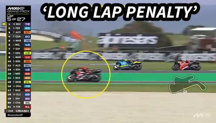 Marco Bezzecchi Long Lap Penalty