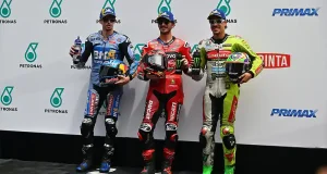 Podium Sprint Sepang - Alex Marquez - Pecco Bagnaia - Franco Mrobidelli