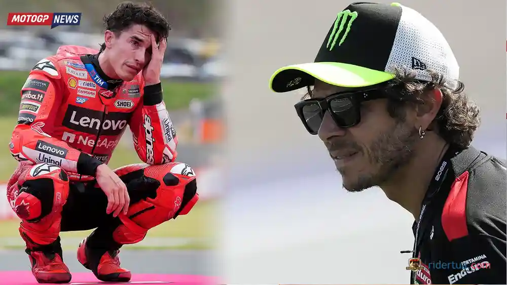 Loris Reggiani Hujani Kritik: Marc Marquez Kurang Hormat, Bagnaia Tersesat, dan Quartararo Bertahan dengan Gengsi 6 Valentino Rossi - Marc Marquez