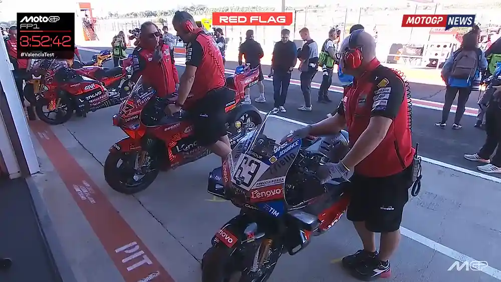Hasil Tes Pascamusim MotoGP Valencia 2025 - SESI 1- RED FLAG