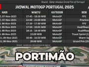 Jadwal MotoGP Portugal 2025 di Sirkuit Algarve Portimao (7-9 November) Jadwal MotoGP Portugal 2025