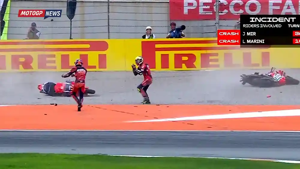 Joan Mir - Luca Marini Crash