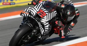 Marco Bezzecchi dengan RS-GP Kamuflase di Tes Pasacmusim Valencia 2025