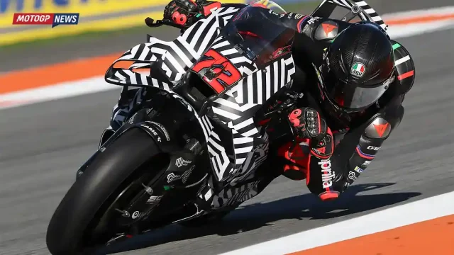 Marco Bezzecchi dengan RS-GP Kamuflase di Tes Pasacmusim Valencia 2025