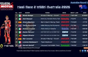 Hasil Race 2 WSBK Australia 2026: Nicolo Bulega Sapu Bersih Hasil Race 2 WSBK Australia 2026