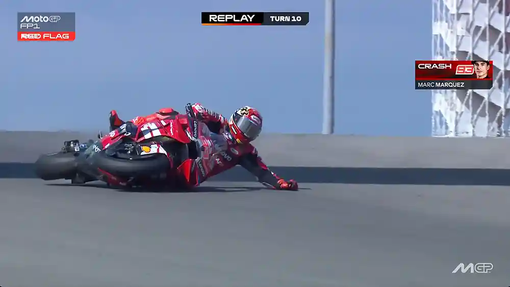 Hasil FP1 MotoGP Amerika 2026 - Marc Marquez Crash