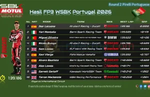 Hasil FP3 WSBK Portugal 2026