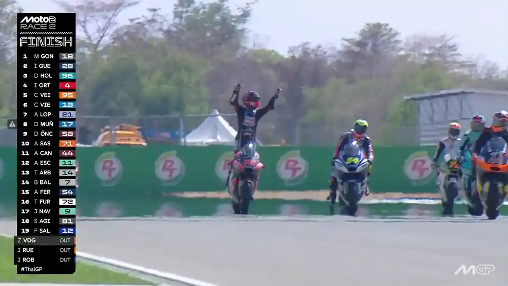 Hasil Race Moto2 Thailand 2026
