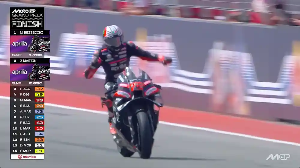 Hasil Race MotoGP Amerika 2026