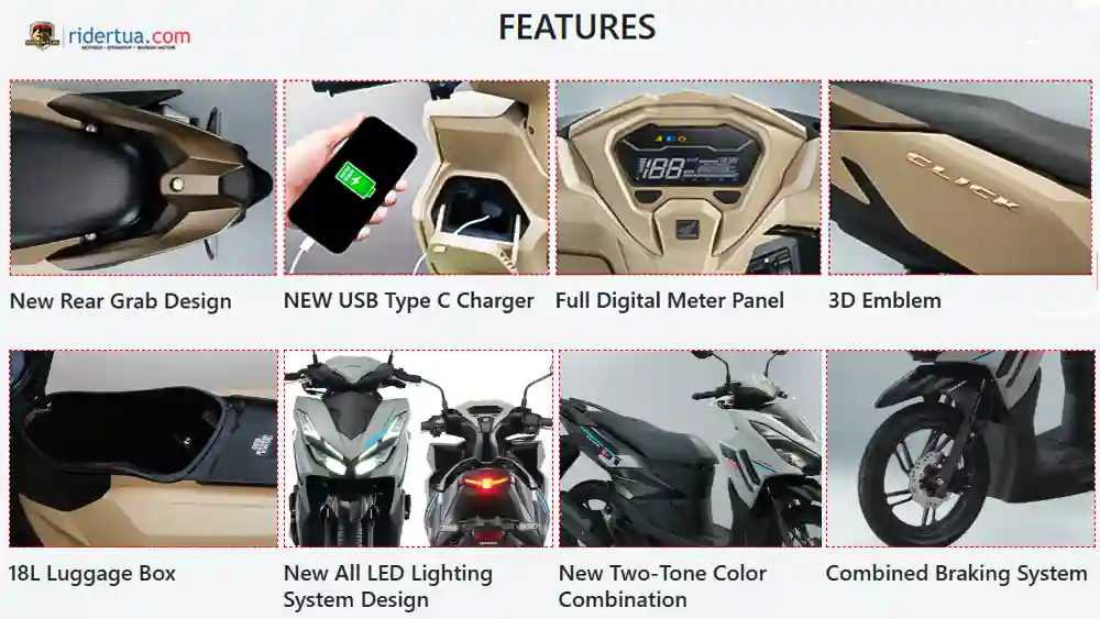 Honda, Click 125, Honda Click 125, Vario, Vario 125, skutik, model baru