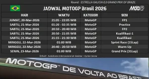 Jadwal MotoGP Brasil di Sirkuit Ayrton Senna 2026