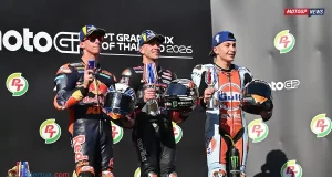 Marco Bezzecchi - Pedro Acosta - Raul Fernandez - Podium Thailand 2026