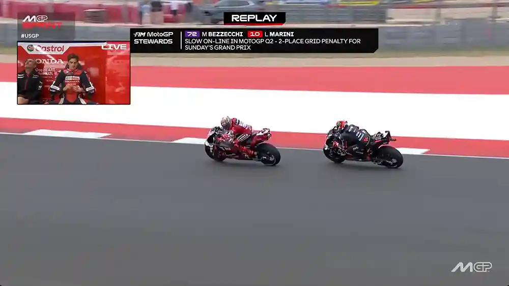 Marco Bezzecchi dan Luca Marini - Penalti