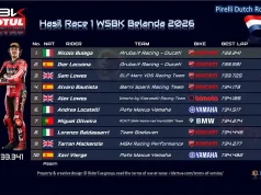 Hasil Race 1 WSBK Belanda 2026