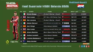 Hasil Superpole WSBK Belanda 2026
